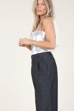 Outlet Ibana Leather Bustier Taar | Silver... | | Little Soho