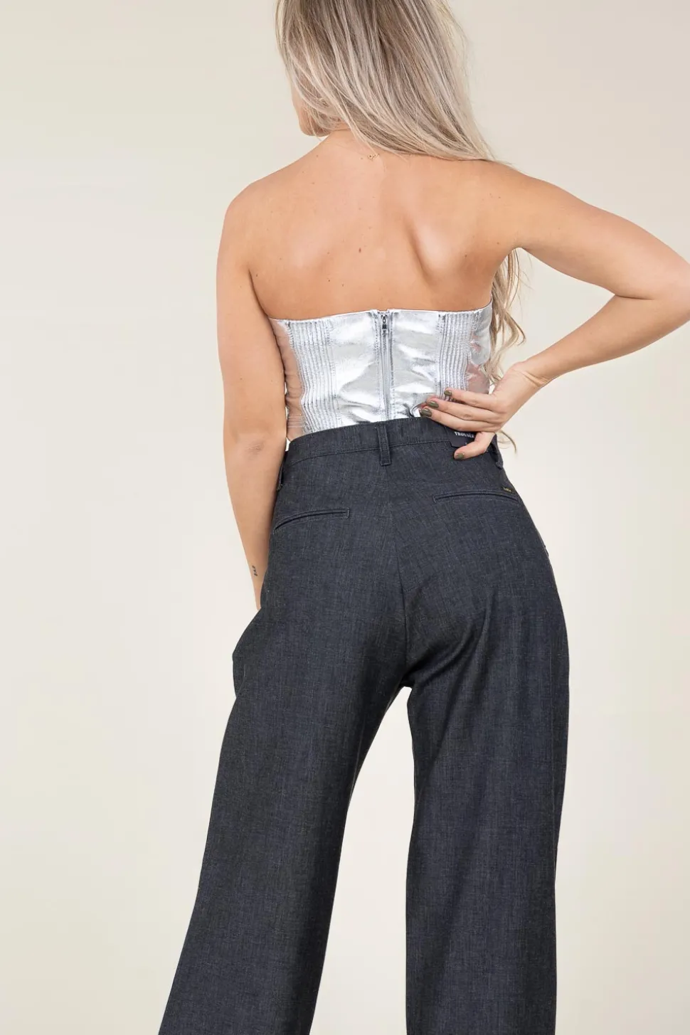 Outlet Ibana Leather Bustier Taar | Silver... | | Little Soho