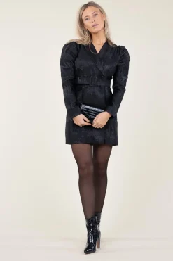 Outlet Depeche Leather Clutch With Croco Print Motif | Black... | | Little Soho