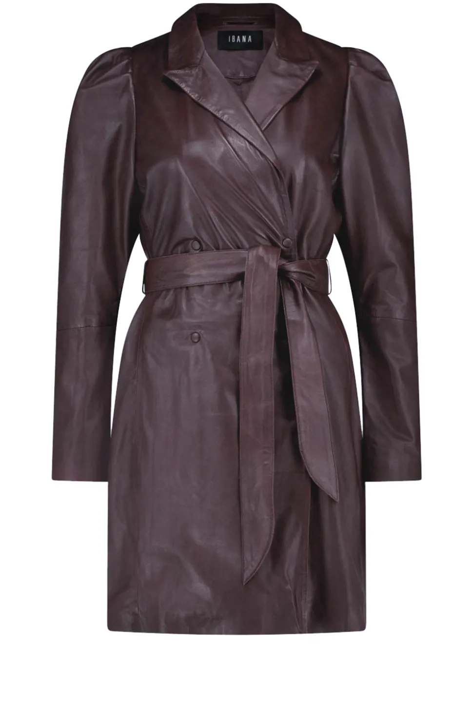 Fashion Ibana Leather Dress With Bow Belt Darcia | Bordeaux... | | Little Soho