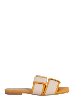 Cheap 45374 Leather Flip-Flops Jackie | Orange... | March23 | Little Soho
