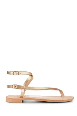 Sale Ivylee Copenhagen Leather Hand Made Sandals Olive | Gold... | | Little Soho