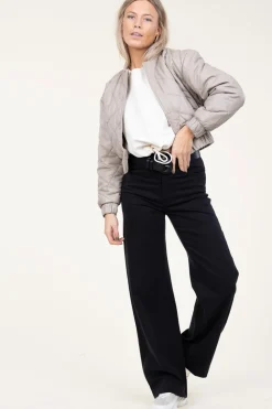 Best Ibana Leather Padded Jacket Jeromy | Taupe... | | Little Soho