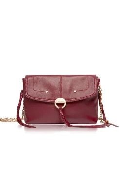 Sale Vanessa Bruno Leather Schoudertas Othilia Small | Bordeaux... | | Little Soho