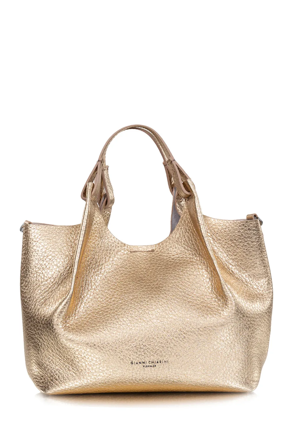 Store Gianni Chiarini Leather Shoulder Bag Dua Medium | Gold... | | Little Soho