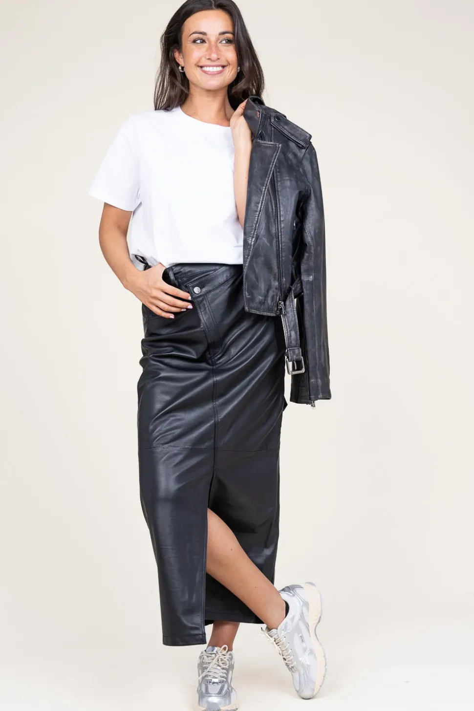 Outlet Alter Ego Leather Skirt Lima | Black... | | Little Soho
