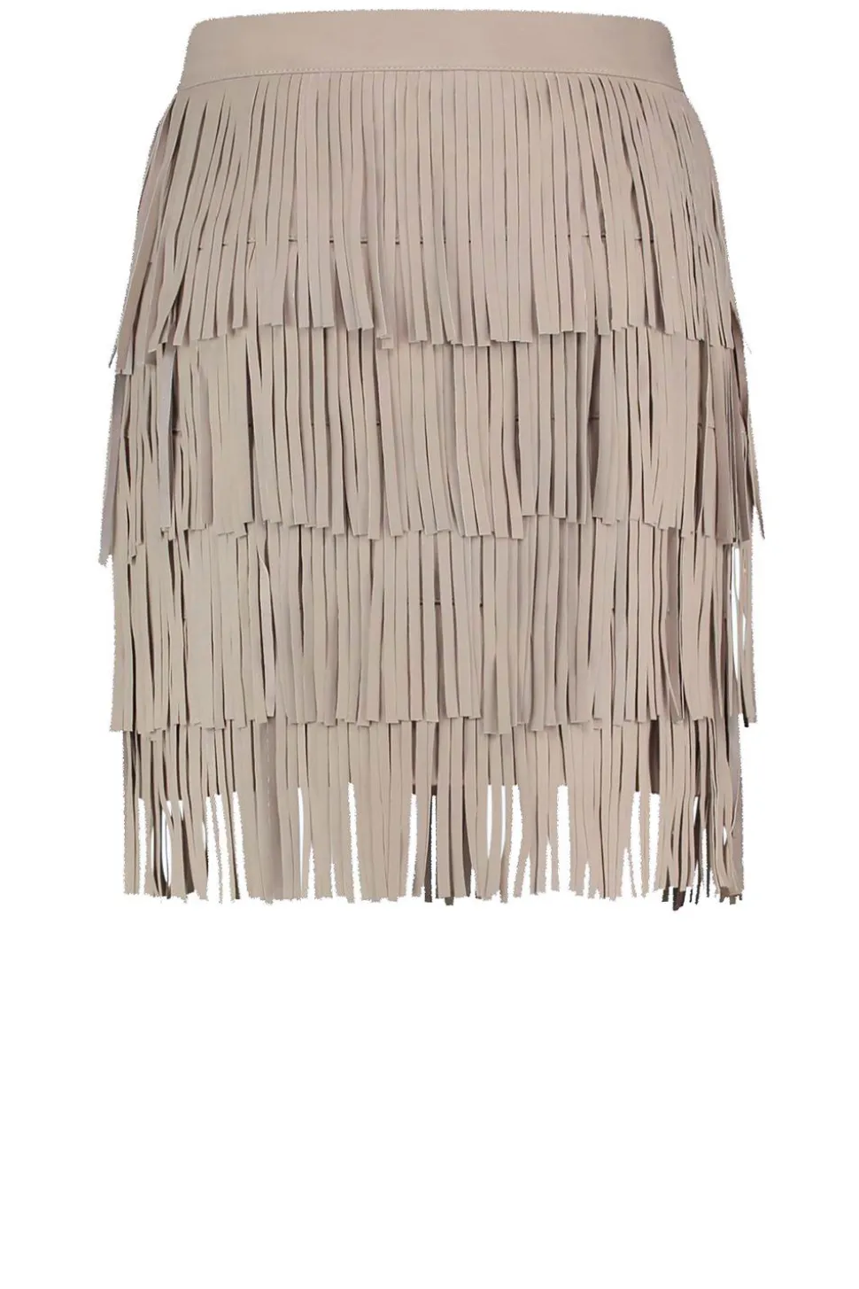 New Ibana Leather Skirt With Frills Sivan | Taupe... | | Little Soho