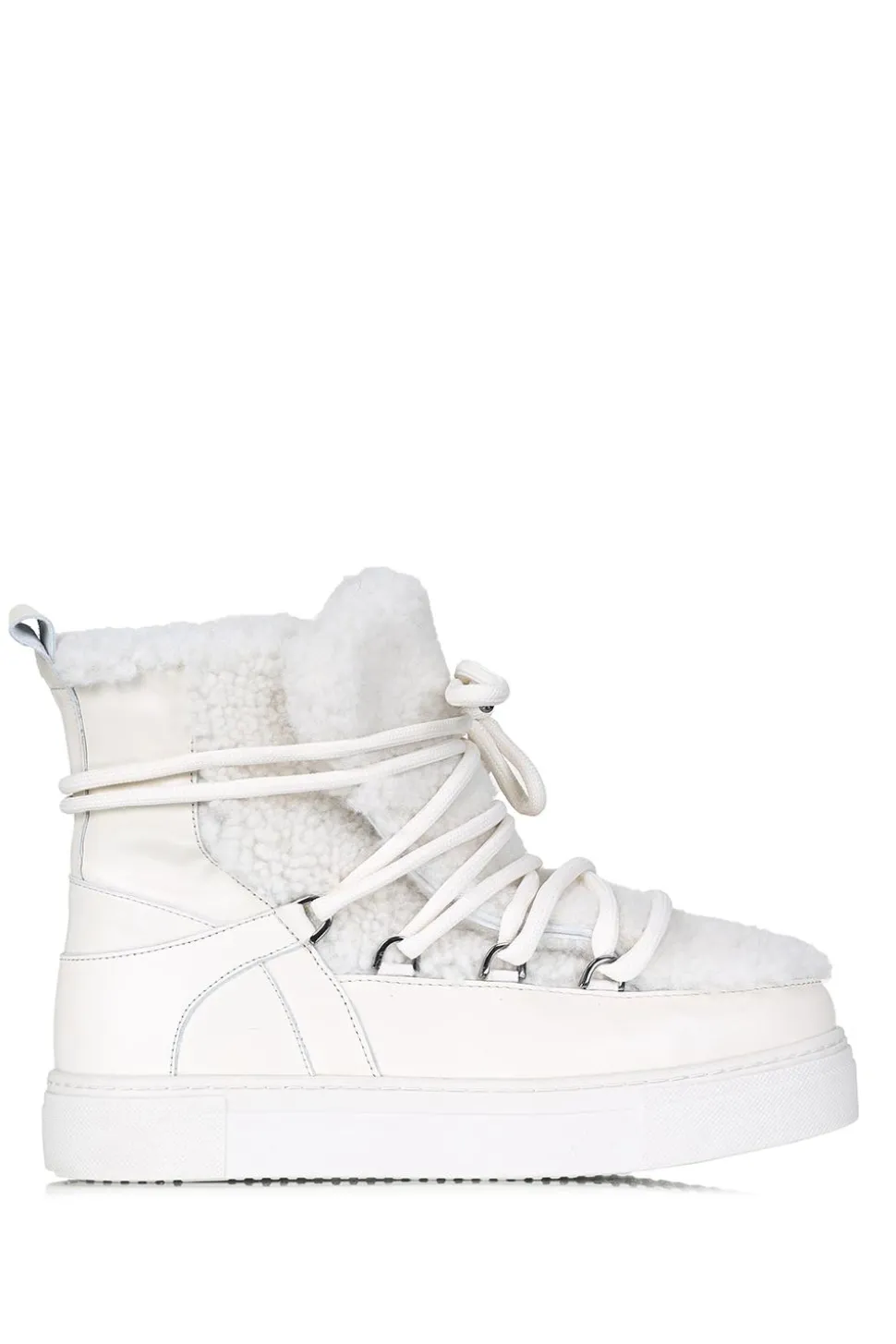 Online Est'Seven Leather Sneakers Mouton Fur | Natural... | | Little Soho