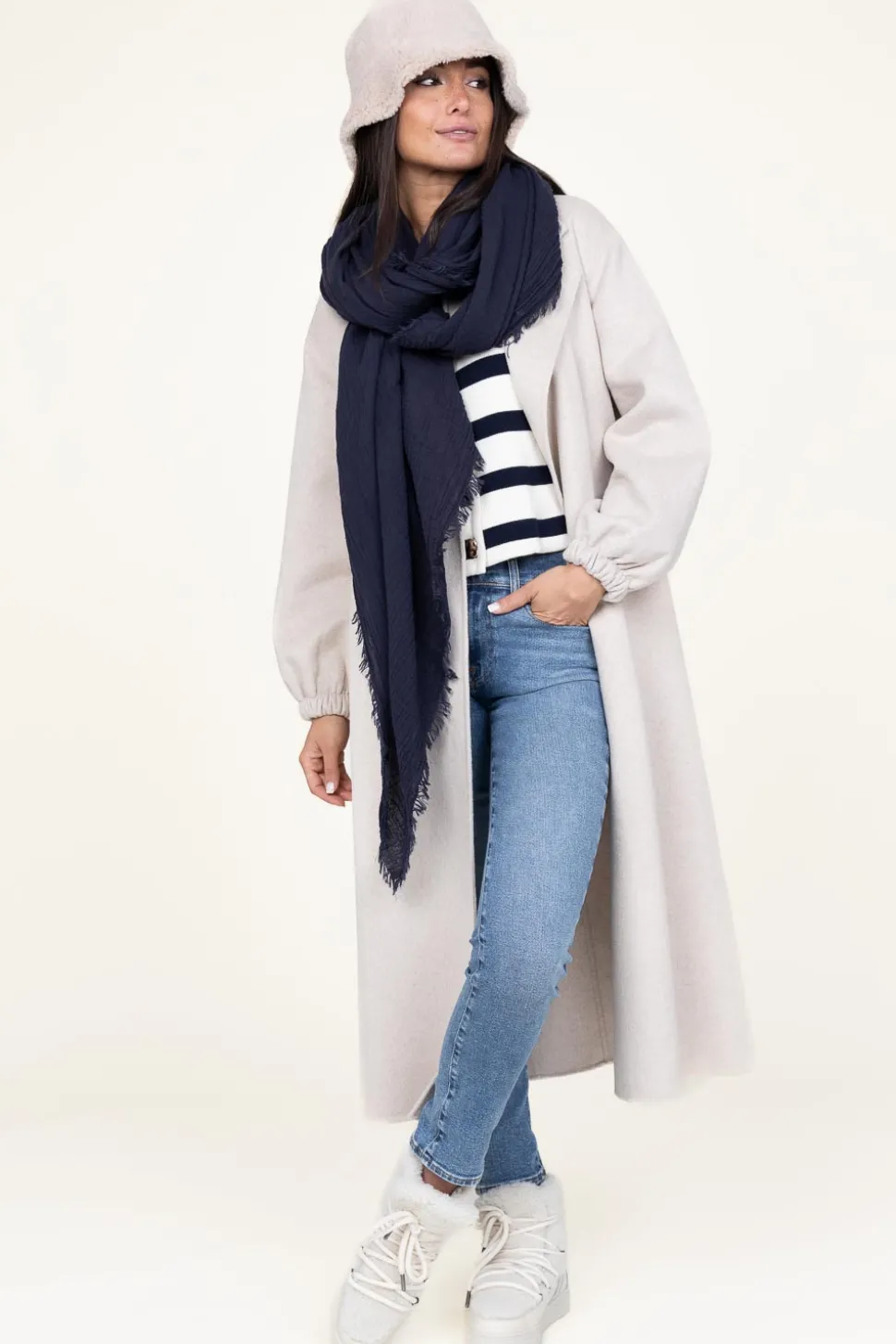 Online Est'Seven Leather Sneakers Mouton Fur | Natural... | | Little Soho