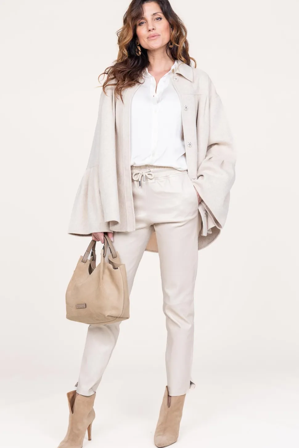 Cheap STUDIO AR Leather Stretch Jogger Naomi | Natural... | | Little Soho