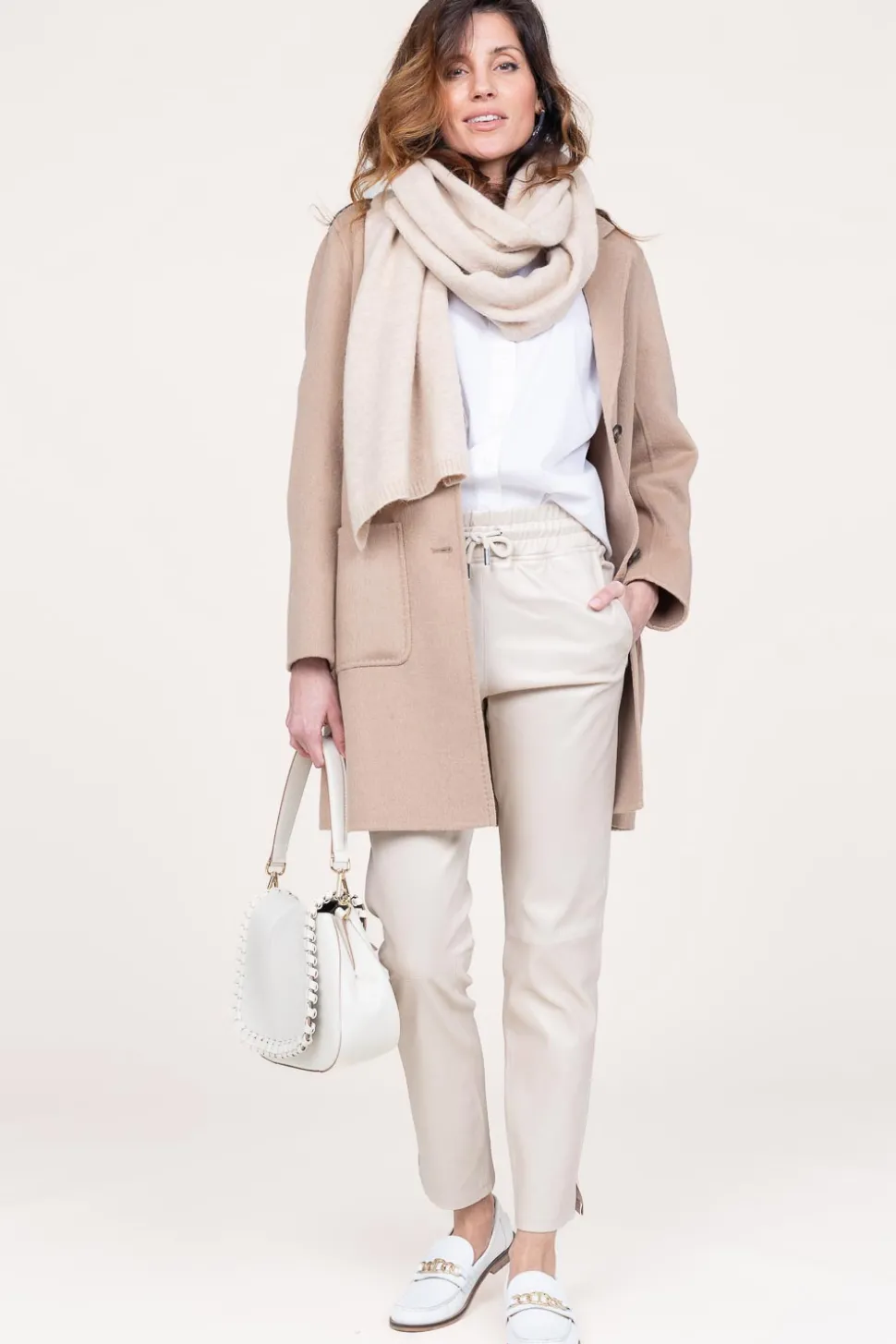 Cheap STUDIO AR Leather Stretch Jogger Naomi | Natural... | | Little Soho