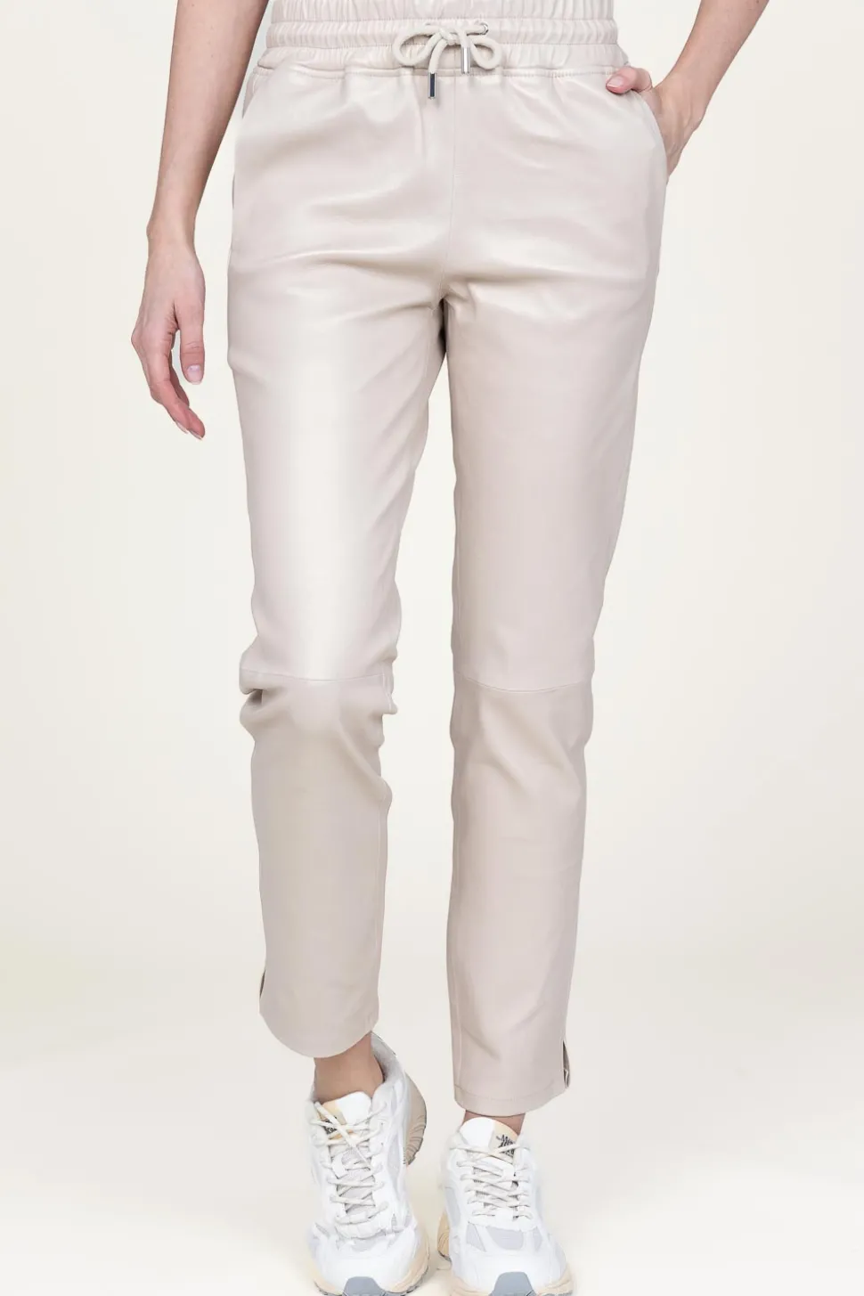Cheap STUDIO AR Leather Stretch Jogger Naomi | Natural... | | Little Soho