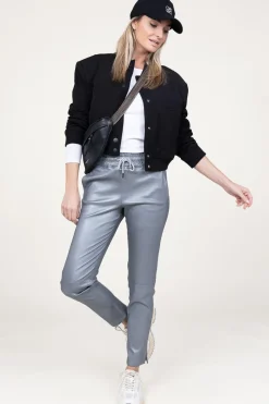 Best STUDIO AR Leather Stretch Jogger Naomi | Silver... | | Little Soho