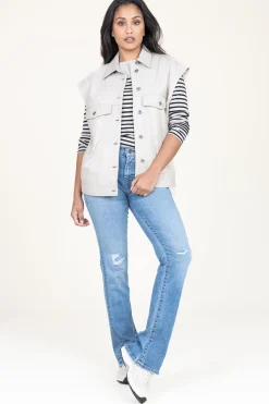 Shop Alter Ego Leather Waistcoat Caro | Natural... | | Little Soho