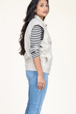 Shop Alter Ego Leather Waistcoat Caro | Natural... | | Little Soho