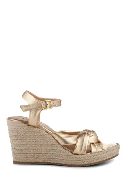 Shop Ivylee Copenhagen Leather Wedges Melissa | Gold... | | Little Soho