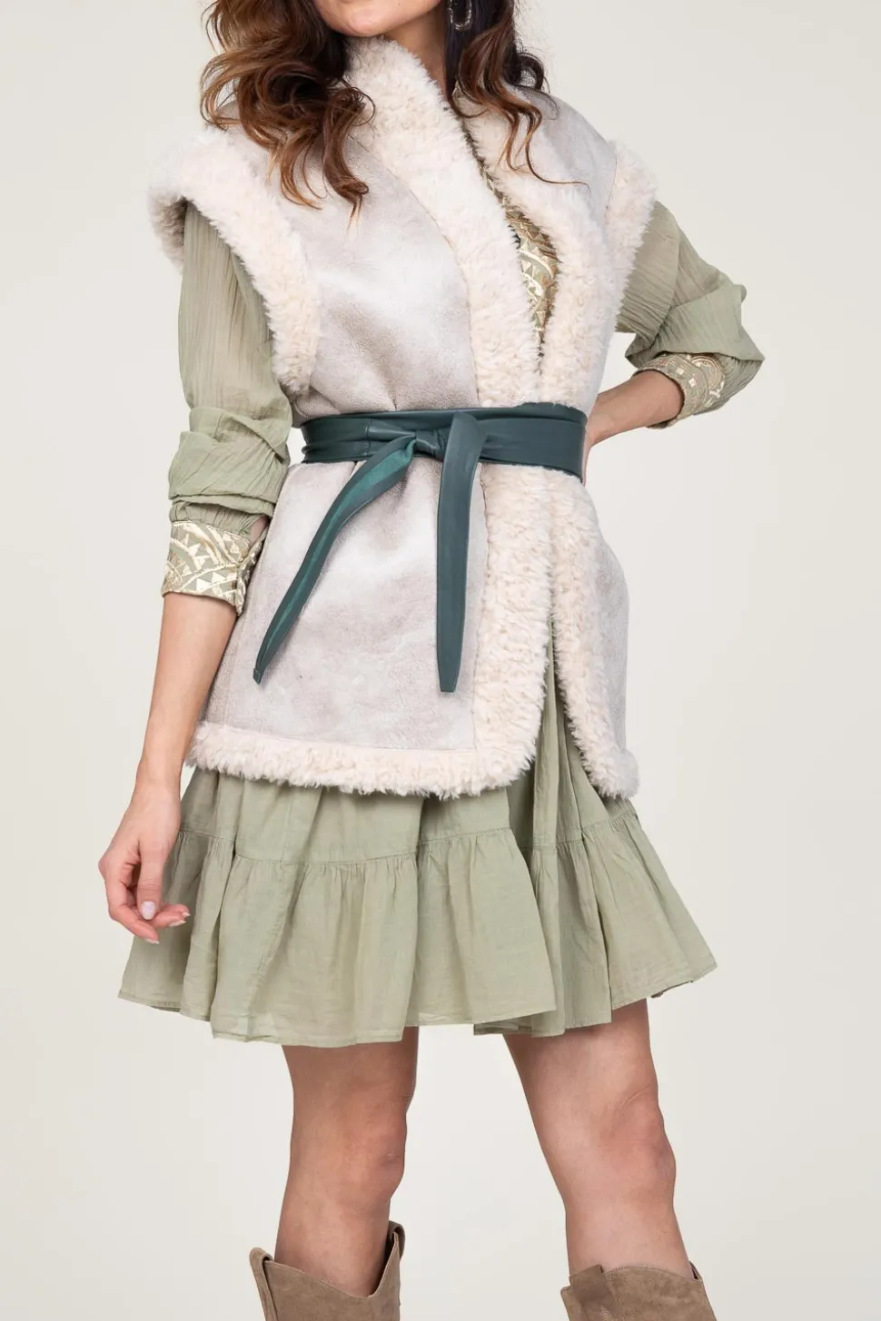 Sale Dante 6 Leather Wrap Belt Allegra | Green... | | Little Soho