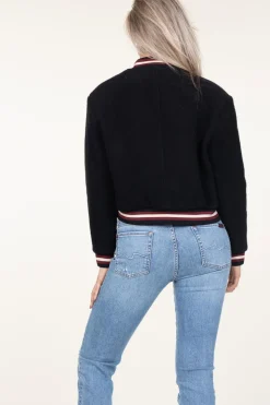 Best Sale ba&sh Lined Baseball Jacket Hugh | Black... | | Little Soho