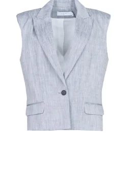 New IRO Linen Blend Waistcoat Zohar | Grey... | | Little Soho