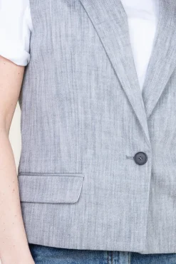New IRO Linen Blend Waistcoat Zohar | Grey... | | Little Soho