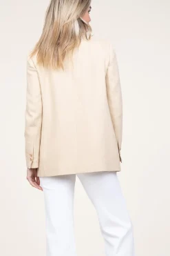 Flash Sale Twinset Linen Double-Breasted Blazer Milou | Beige... | | Little Soho