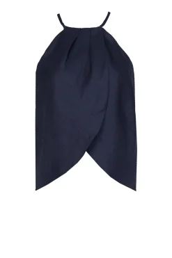 Store Greek Archaic Kori Linen Halter Top Pam | Black... | | Little Soho