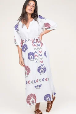 Best Greek Archaic Kori Linen Maxi Dress Thalia | Multi... | | Little Soho