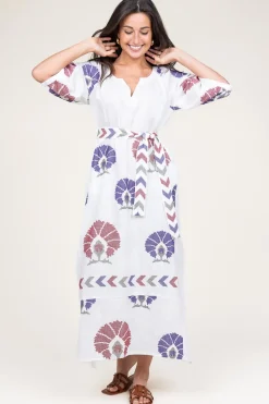 Best Greek Archaic Kori Linen Maxi Dress Thalia | Multi... | | Little Soho