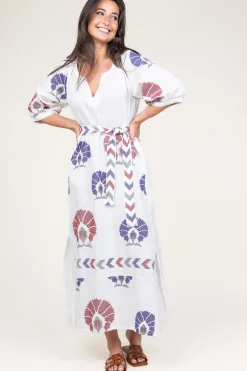 Best Greek Archaic Kori Linen Maxi Dress Thalia | Multi... | | Little Soho