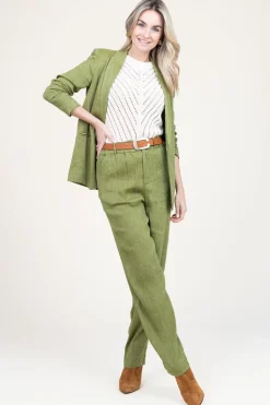Best Sale Louizon Linen Mix Blazer Nadjo | Green... | | Little Soho