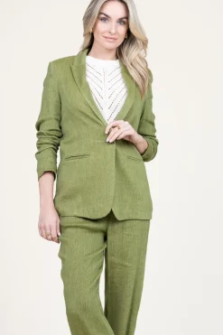 Best Sale Louizon Linen Mix Blazer Nadjo | Green... | | Little Soho
