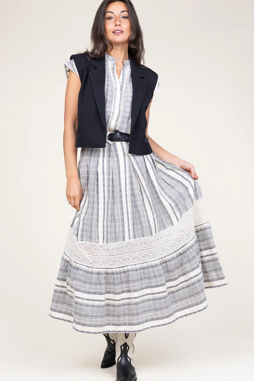 Cheap Stella Forest Linen Mix Maxi Skirt Fiorella | Black... | | Little Soho