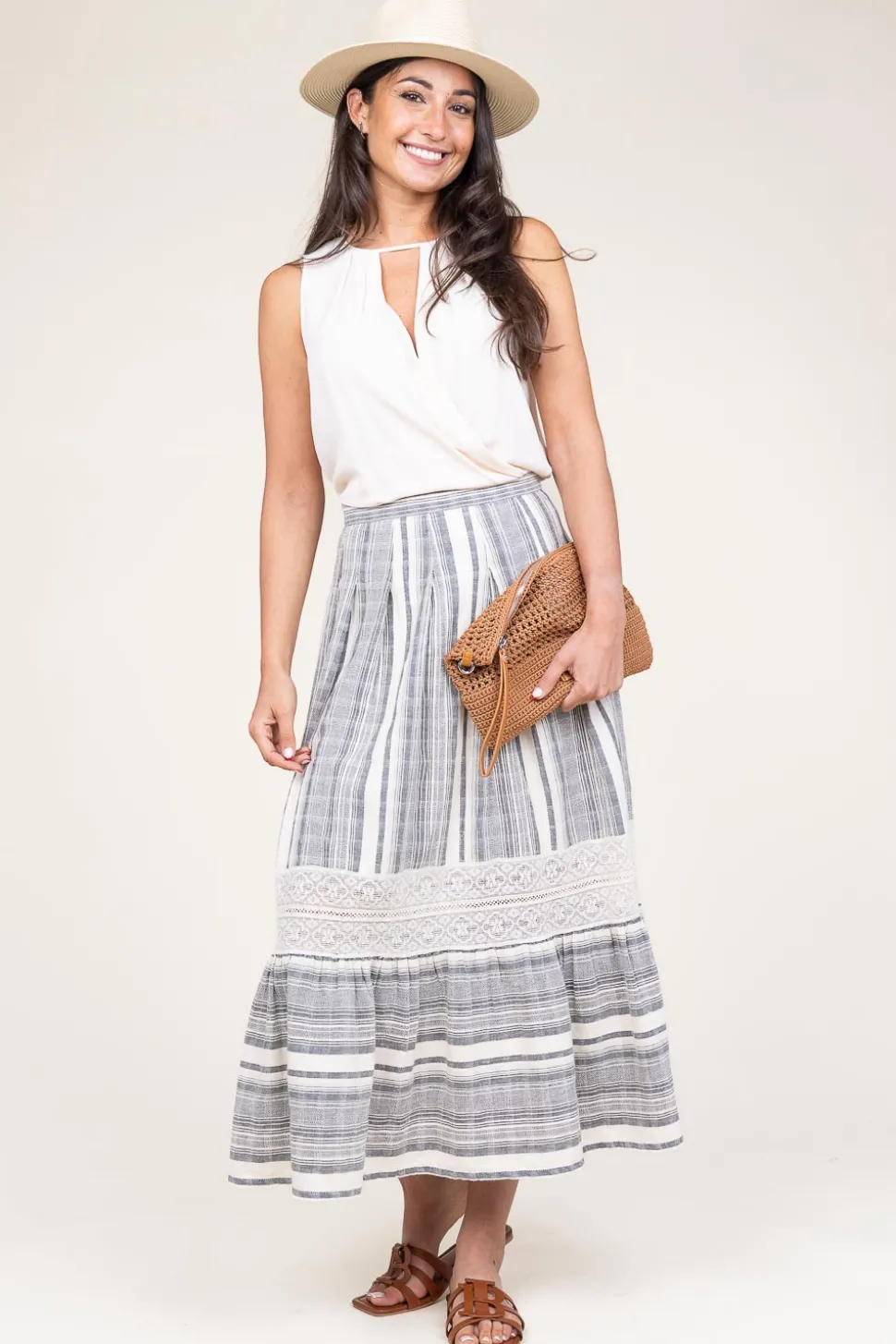 Cheap Stella Forest Linen Mix Maxi Skirt Fiorella | Black... | | Little Soho