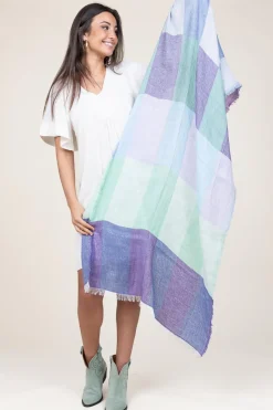 Cheap Moment Amsterdam Linen Mix Scarf With Print Tara | Multi... | | Little Soho