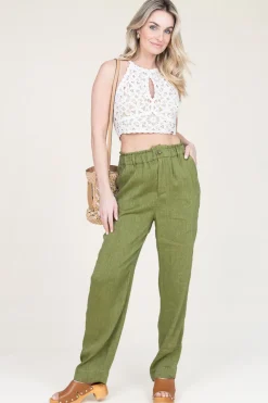 Sale Louizon Linen Mix Trousers Nadere | Green... | | Little Soho