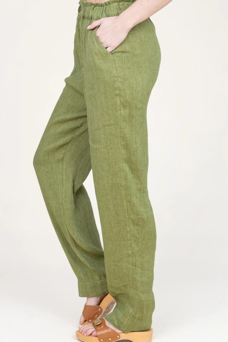 Sale Louizon Linen Mix Trousers Nadere | Green... | | Little Soho