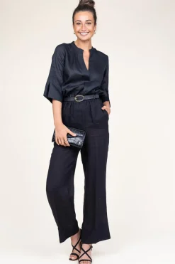 Best Sale Greek Archaic Kori Linen Pants Rena | Black... | | Little Soho