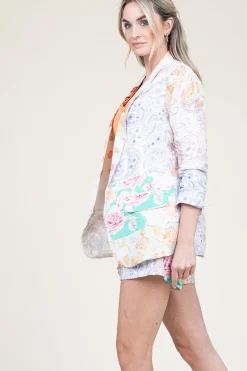 Flash Sale Est'Seven Linen Patchwork Blazer Araz | Multi... | | Little Soho