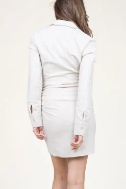 Best Sale Second Female Linen Stretch Dress Zaha | Natural... | | Little Soho
