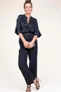 New Greek Archaic Kori Linen Top Sena | Black... | | Little Soho
