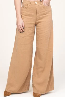 Cheap Lois Jeans Linen Wide Leg Pants Marlene | Camel... | | Little Soho