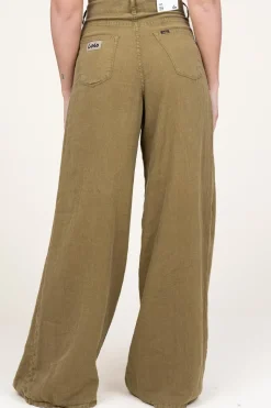 Cheap Lois Jeans Linen Wide Leg Pants Marlene | Green... | | Little Soho