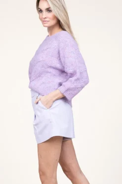 Best Sale Twinset Linnen Short Donya | Purple... | | Little Soho