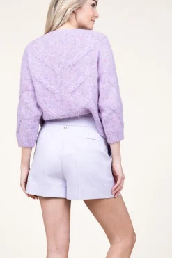 Best Sale Twinset Linnen Short Donya | Purple... | | Little Soho