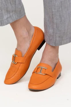 Best Sale Toral Loafers With Logo Natur | Orange... | | Little Soho