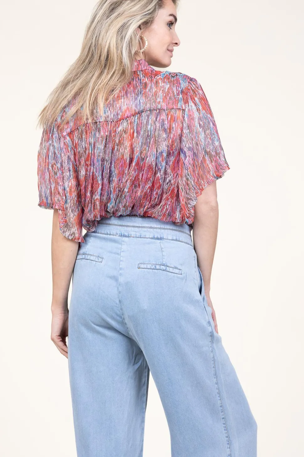 Fashion Berenice Lurex Blouse Calina | Pink... | | Little Soho