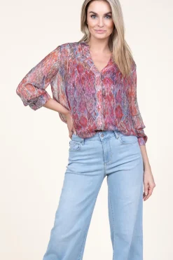 Best Sale Berenice Lurex Blouse Capucine | Pink... | | Little Soho