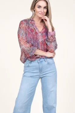 Best Sale Berenice Lurex Blouse Capucine | Pink... | | Little Soho