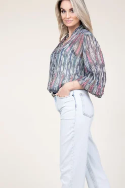 Store Ibana Lurex Blouse With Print Talici | Multi... | | Little Soho