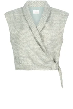 Online Aaiko Lurex Jacquard Waistcoat Letica | Green... | | Little Soho